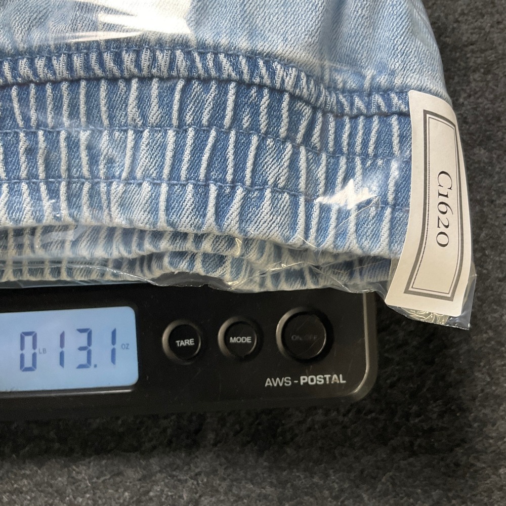 Aerie Shorts Womens XXL Blue Smocked Waist Zipper Pocket Boho Festival Relaxed - Picture 9 of 9